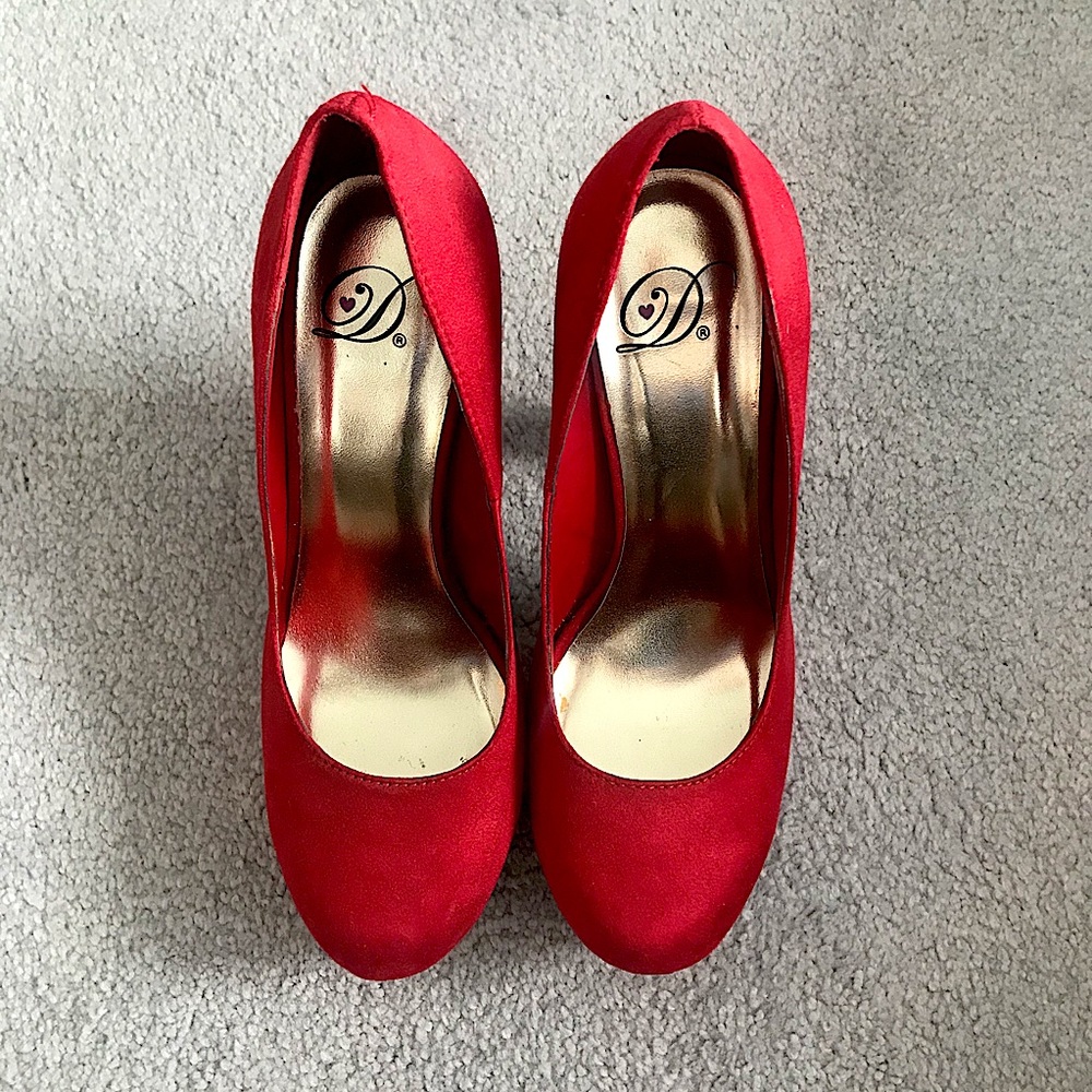 Red Platform High Heels